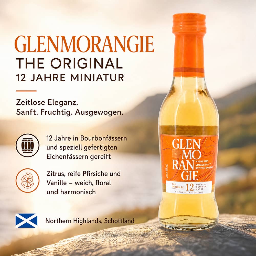 Glenmorangie The Original 12 Jahre Miniatur 0,050 Liter/ 40.0% vol Produktbild