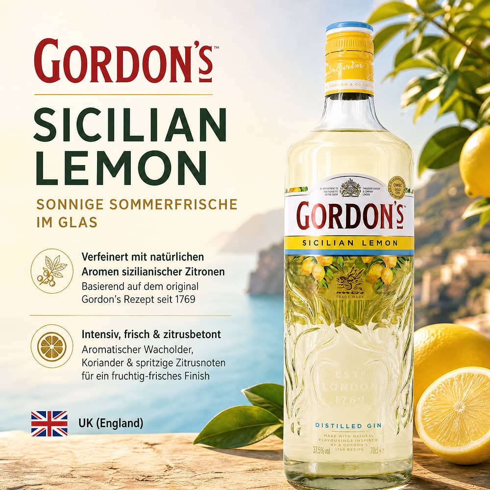 Gordon's Sicillian Lemon 0,70 Liter/ 37.5% vol Produktbild