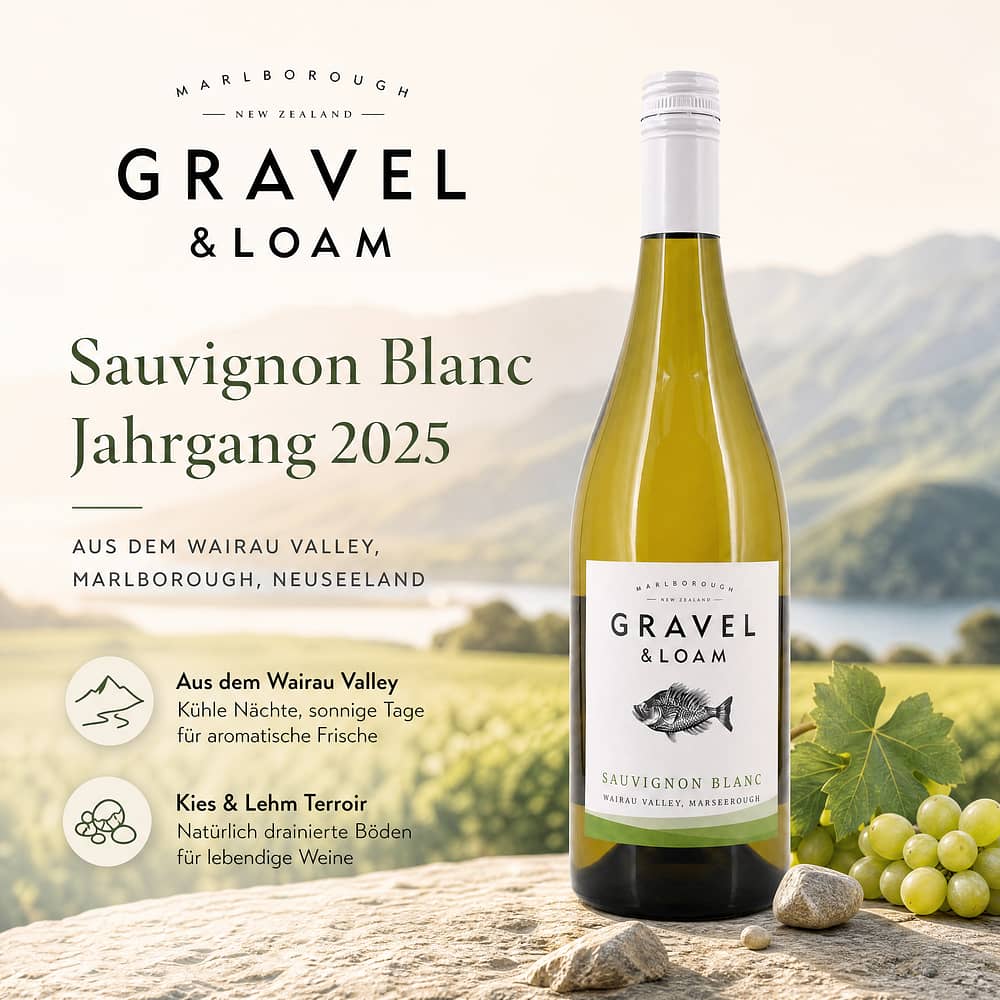 Gravel & Loam Sauvignnon Blanc Jahrgang 2025 0,750 Liter/ 12.5% vol Produktbild