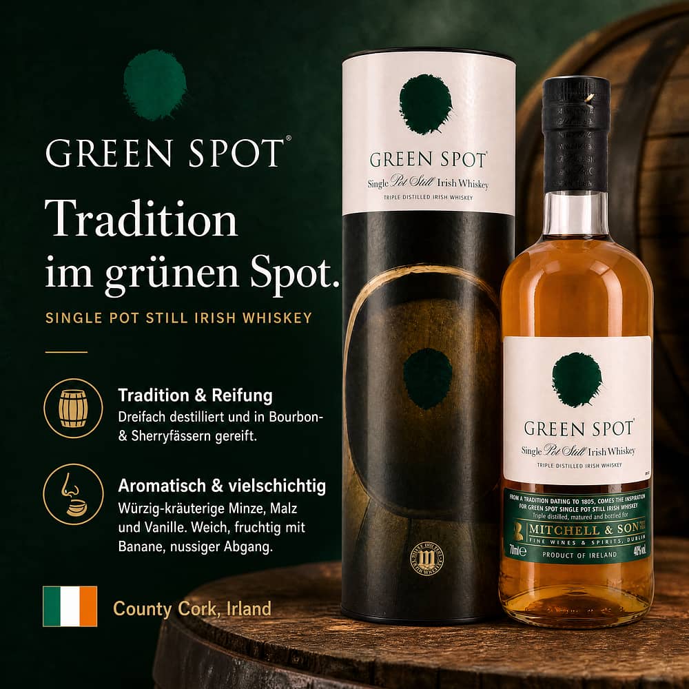 Green Spot Irish Whiskey 0,70 Liter/ 40.0% vol Produktbild
