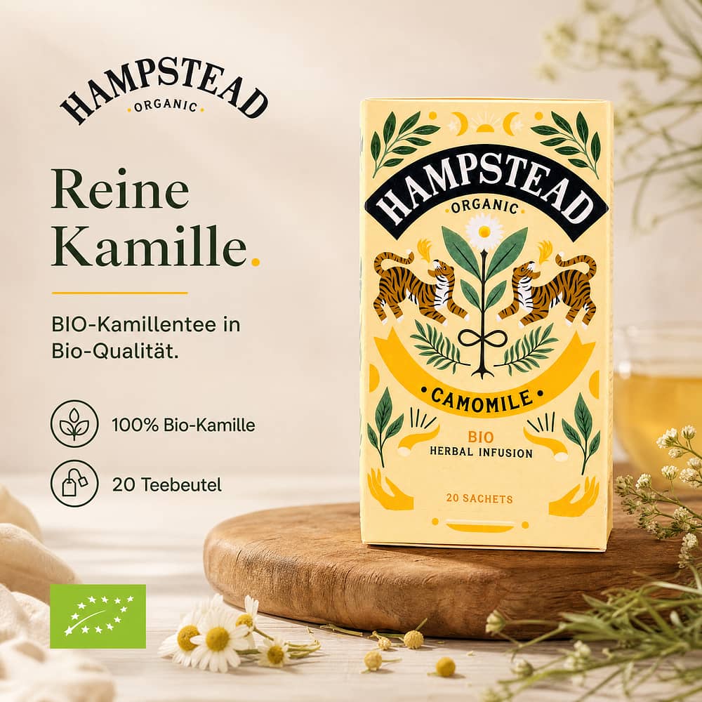 Hampstead Tea BIO Care for you Camomile 20 Teebeutel 25 Gramm Produktbild