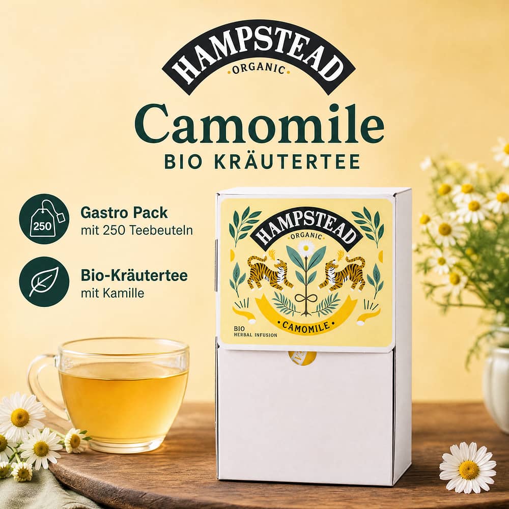 Hampstead Tea BIO Care for you Camomile Gastropack mit 250 Teebeutel 312,50 Gramm Produktbild