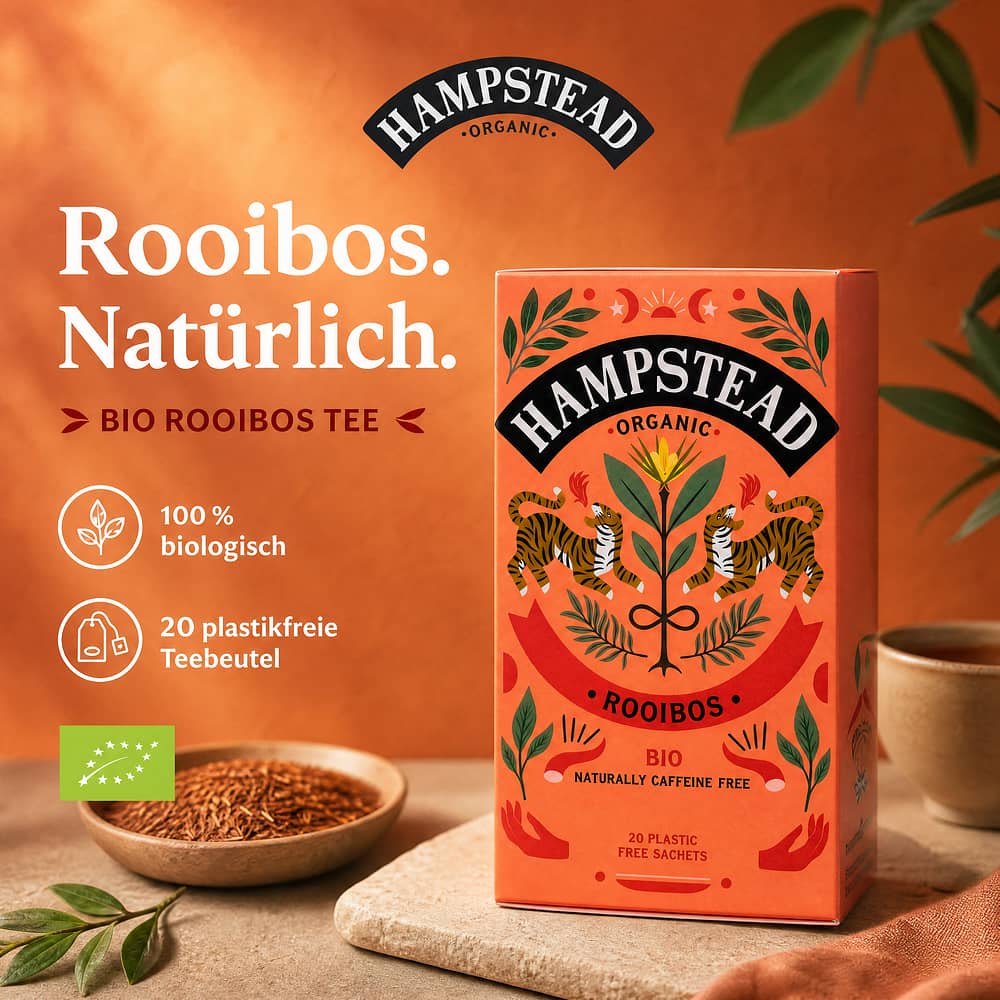 Hampstead Tea Rooibos BIO 20 Teebeutel 40 Gramm Produktbild