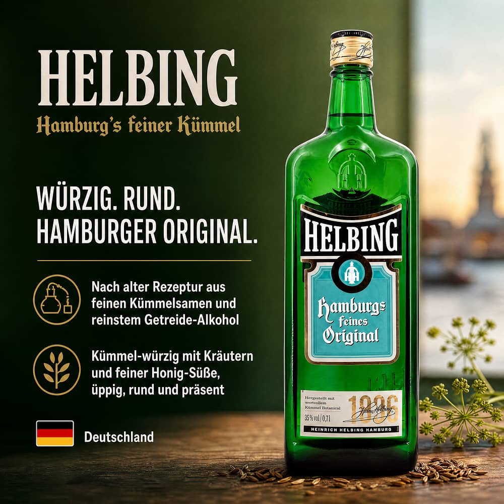 Helbing Hamburg`s feiner Kümmel 0,70 Liter/ 32.0% vol Produktbild
