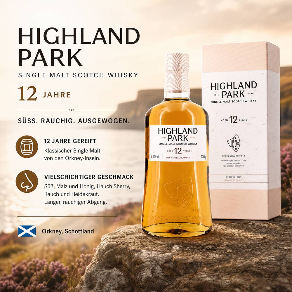 Highland Park 12 Jahre 0,70 Liter/ 40.0% vol Produktbild