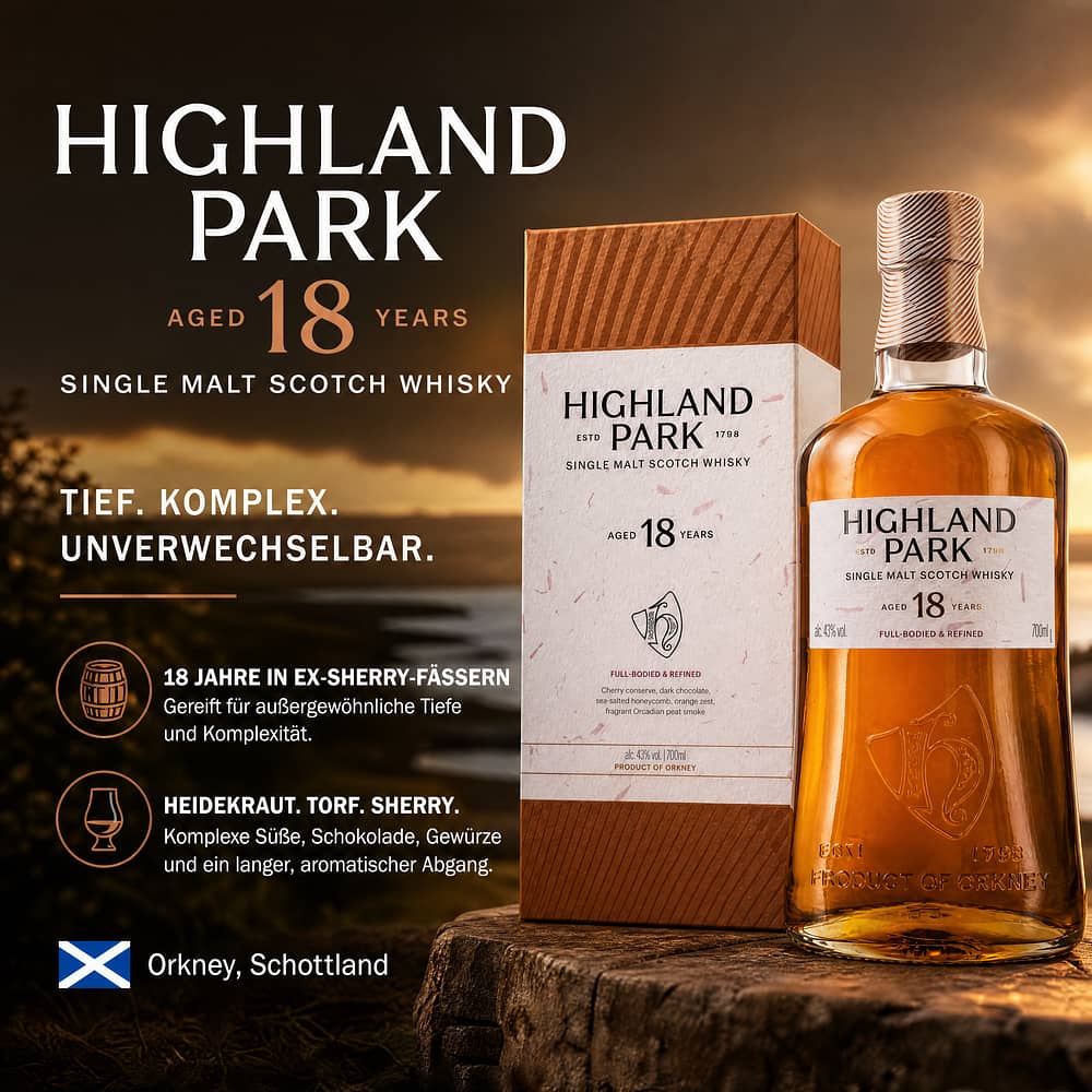 Highland Park 18 Jahre 0,70 Liter/ 43.0% vol Produktbild