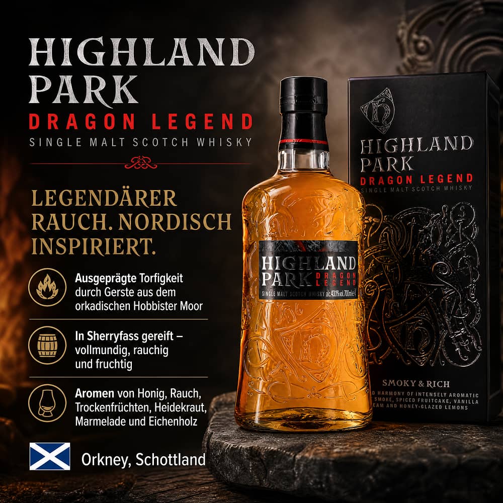 Highland Park Dragon Legend 0,70 Liter/ 43.1% vol Produktbild