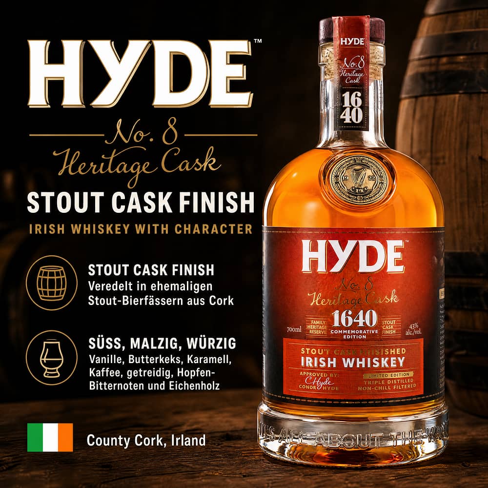 Hyde No. 8 Heritage Cask Stout Cask Finish 0,70 Liter/ 43.0% vol Produktbild