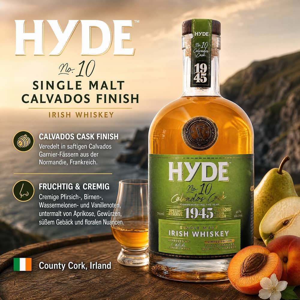 Hyde No.10 Single Malt Calvados Finish 0,70 Liter/ 46.0% vol Produktbild