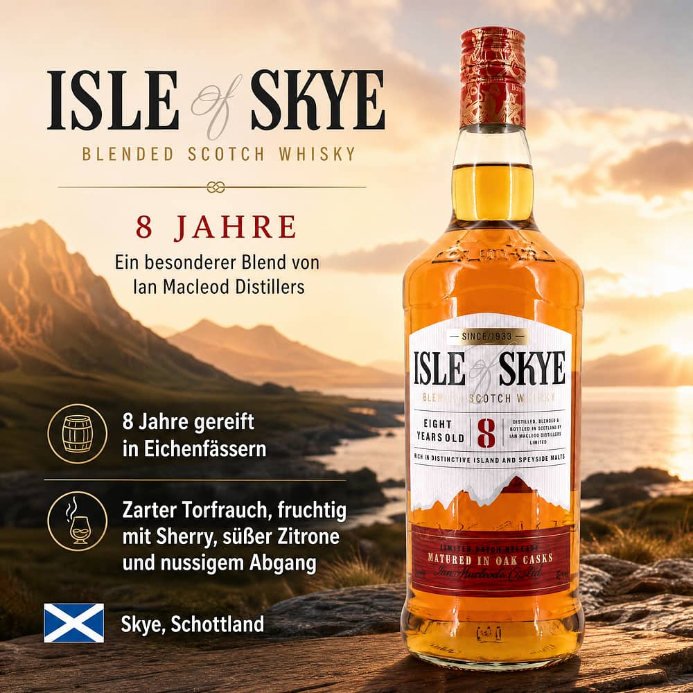 Ian Macleod 8 Jahre Isle of Skye 0,70 Liter/ 40.0% vol Produktbild