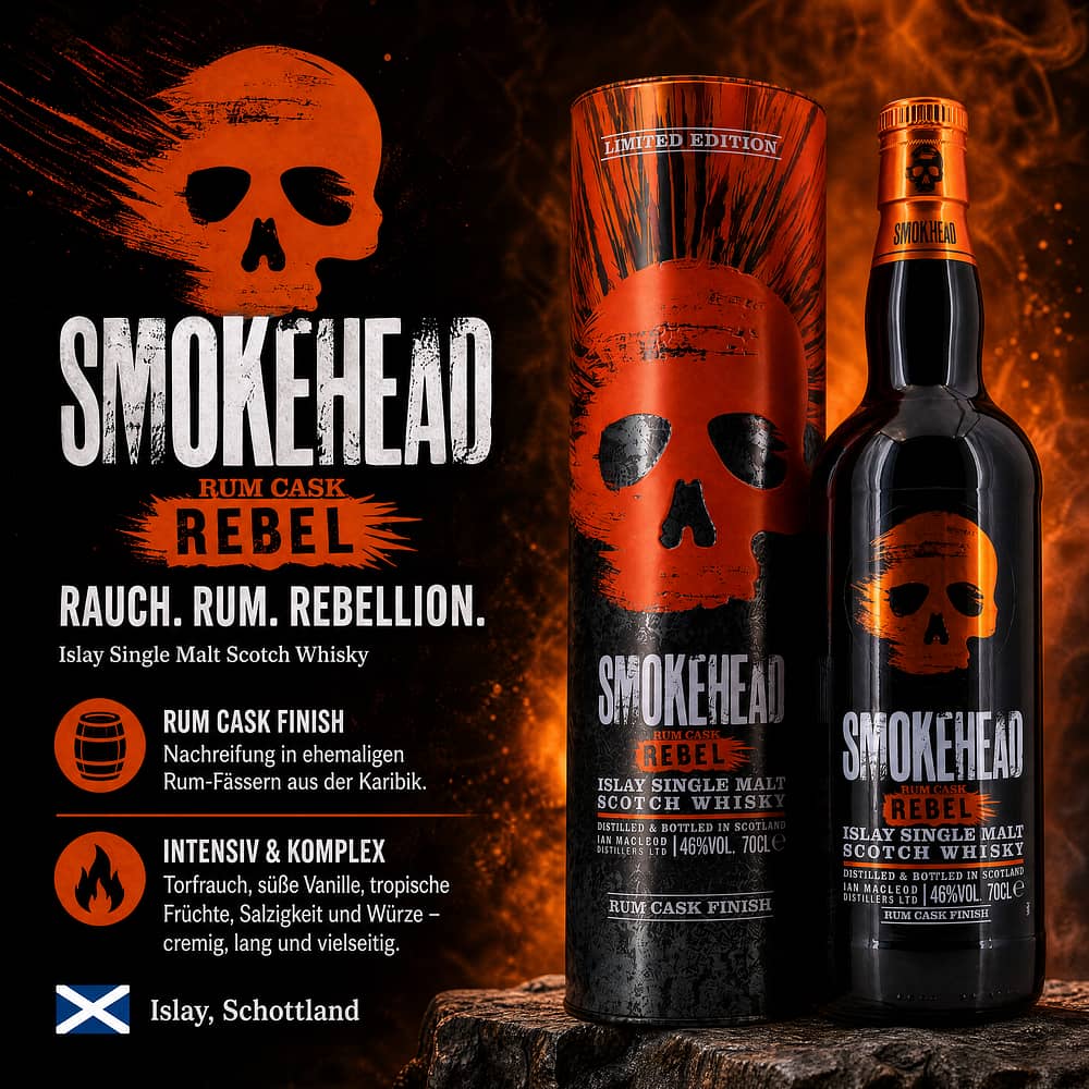 Ian Macleod Smokehead Rum Rebel 0,70 Liter/ 46.0% vol Produktbild