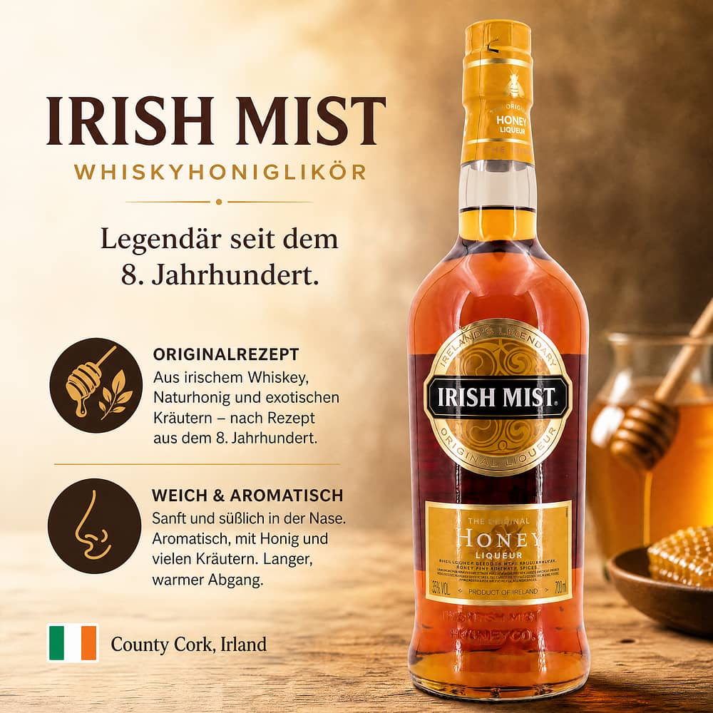 Irish Mist Whiskyhoniglikör 0,70 Liter/ 35.0% vol Produktbild