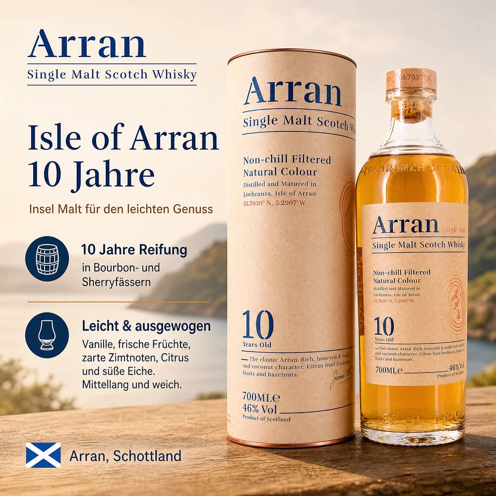 Isle of Arran 10 Jahre 0,70 Liter/ 46.0% vol Produktbild