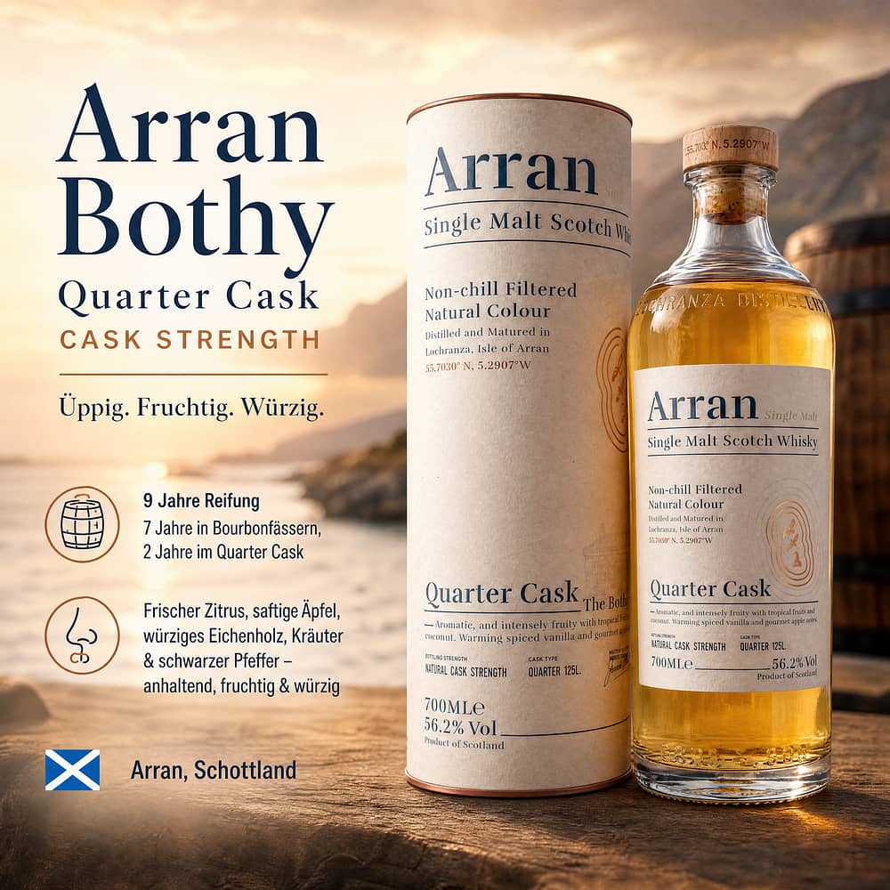 Isle of Arran Bothy Quater Cask Cask Strength 0,70 Liter/ 56.2% vol Produktbild