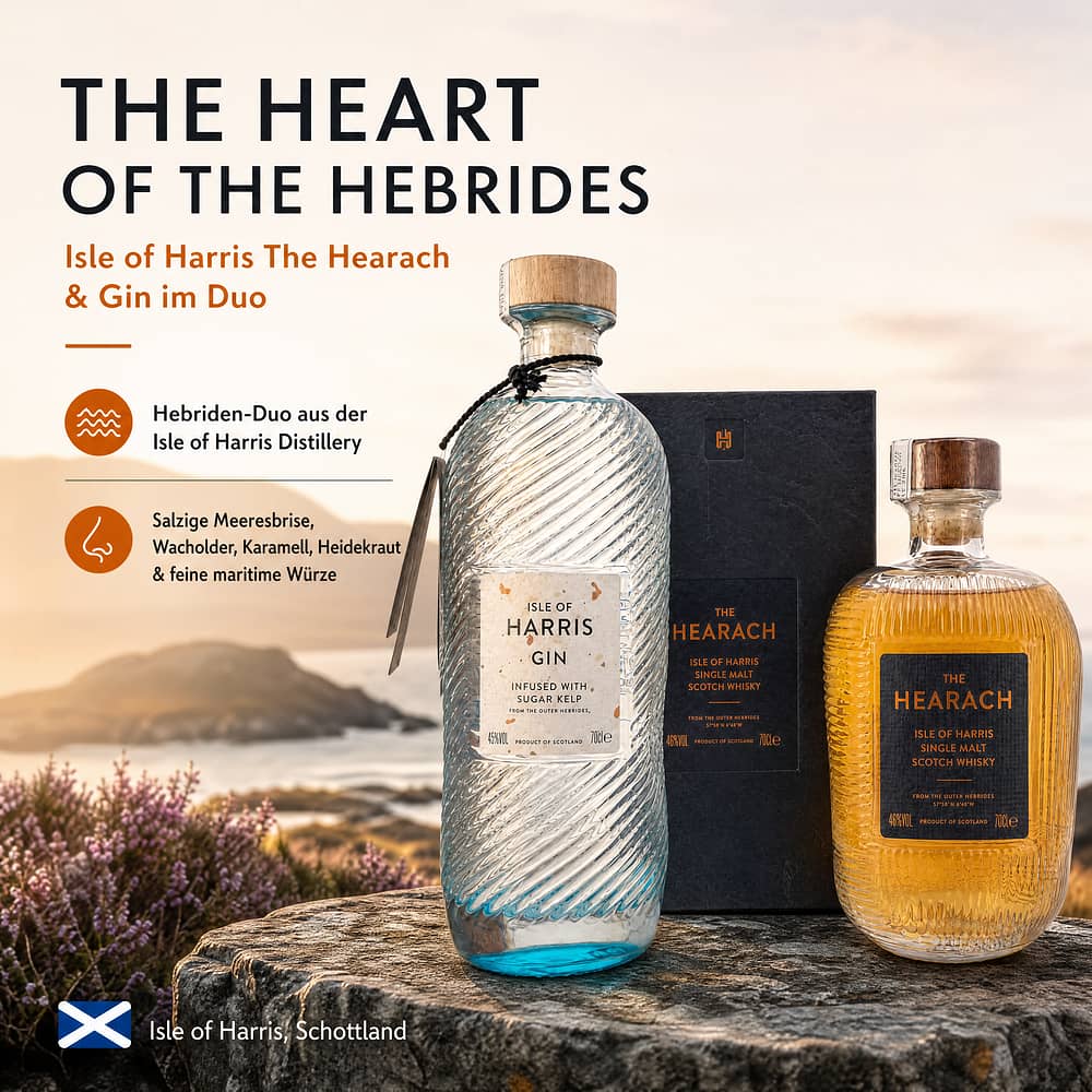 Isle of Harris The Hearach & Gin im Duo 1,40 Liter/ 45.5% vol Produktbild
