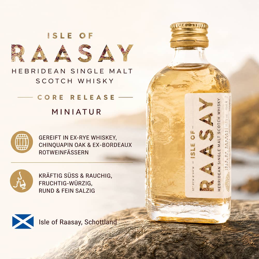 Isle of Raasay Core Release Miniatur 0,050 Liter/ 46.4% vol Produktbild