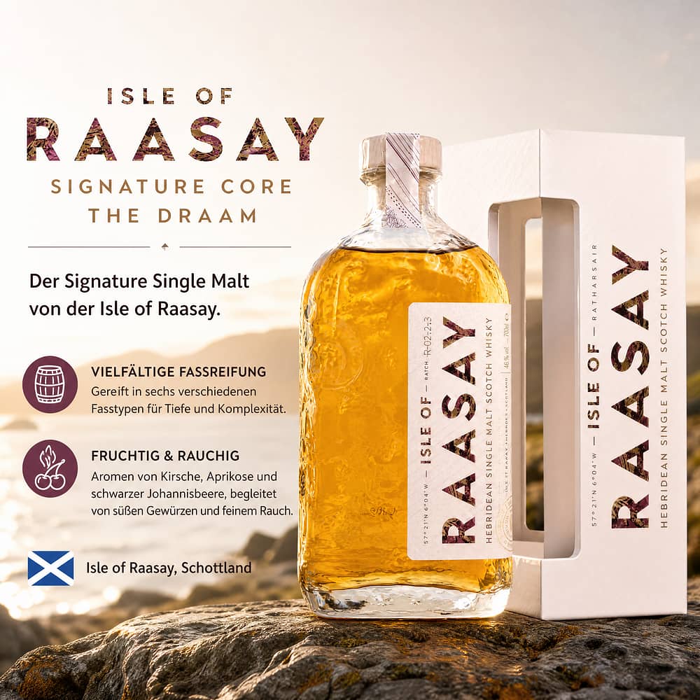 Isle of Raasay Signature Core The Draam 0,70 Liter/ 46.4% vol Produktbild