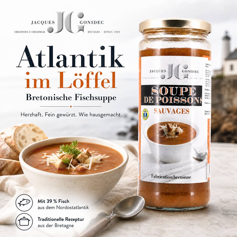 Jacques Gonidec Bretonische Fischsuppe 400 Gramm Produktbild