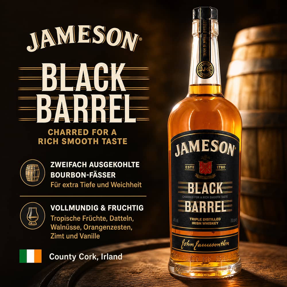 Jameson Black Barrel 0,70 Liter/ 40.0% vol Produktbild