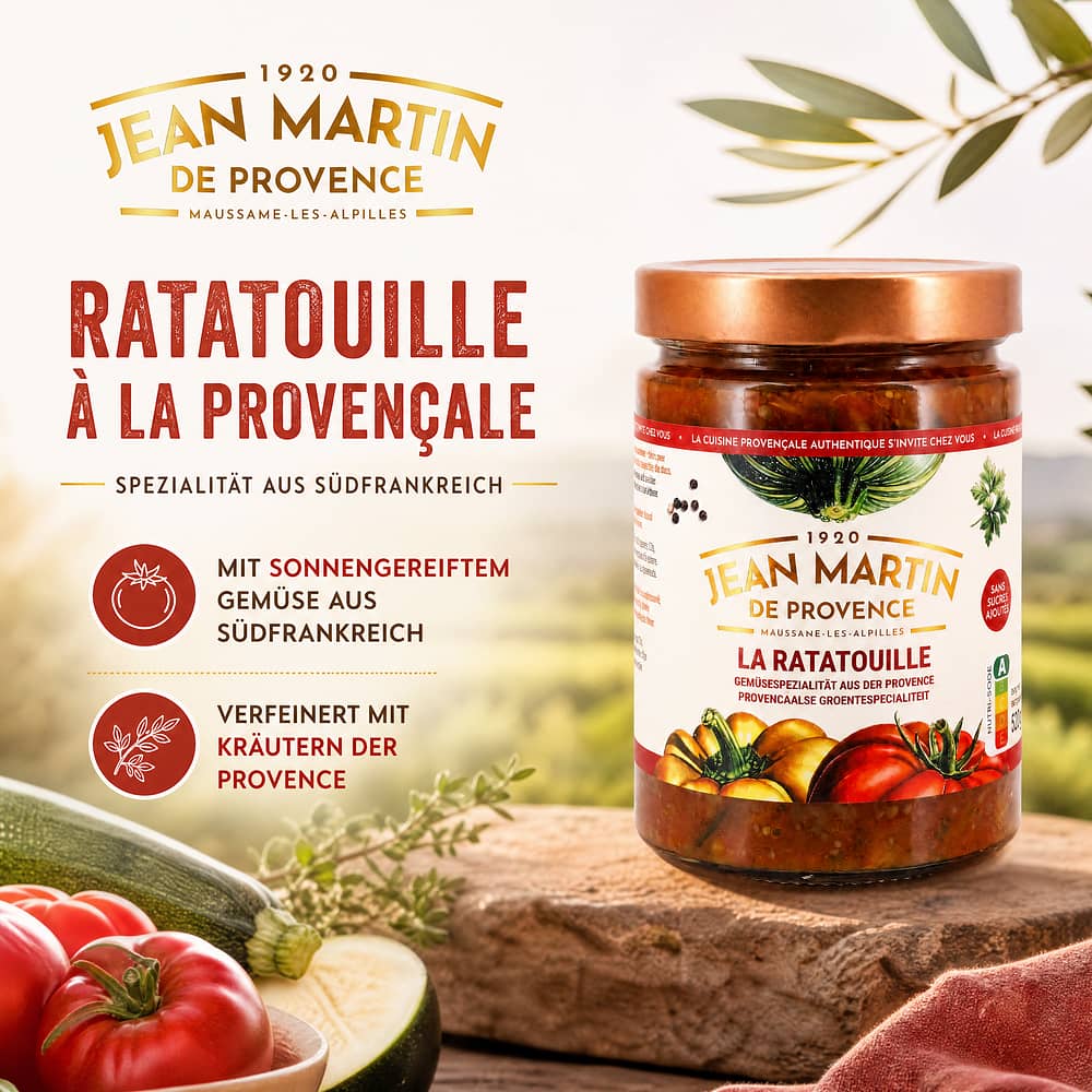 Jean MARTIN Ratatouille A La Provencale Spezialität aus Südfrankreich 520 Gramm Produktbild