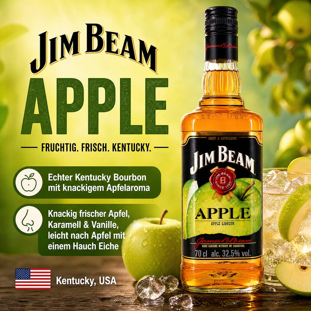Jim Beam Apple 0,70 Liter/ 32.5% vol Produktbild