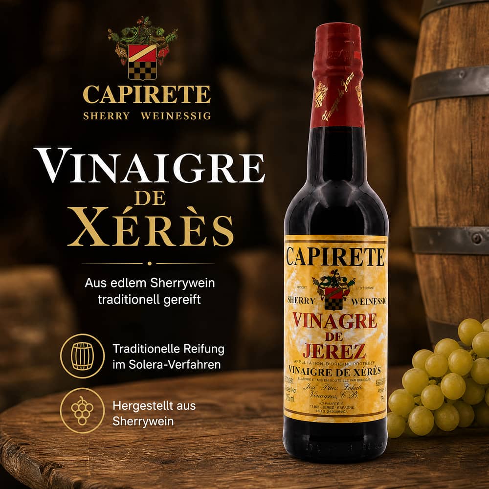José Páez Lobato Capirete Jerez Essig Vinaigre de Xerés 0,375 Liter Produktbild