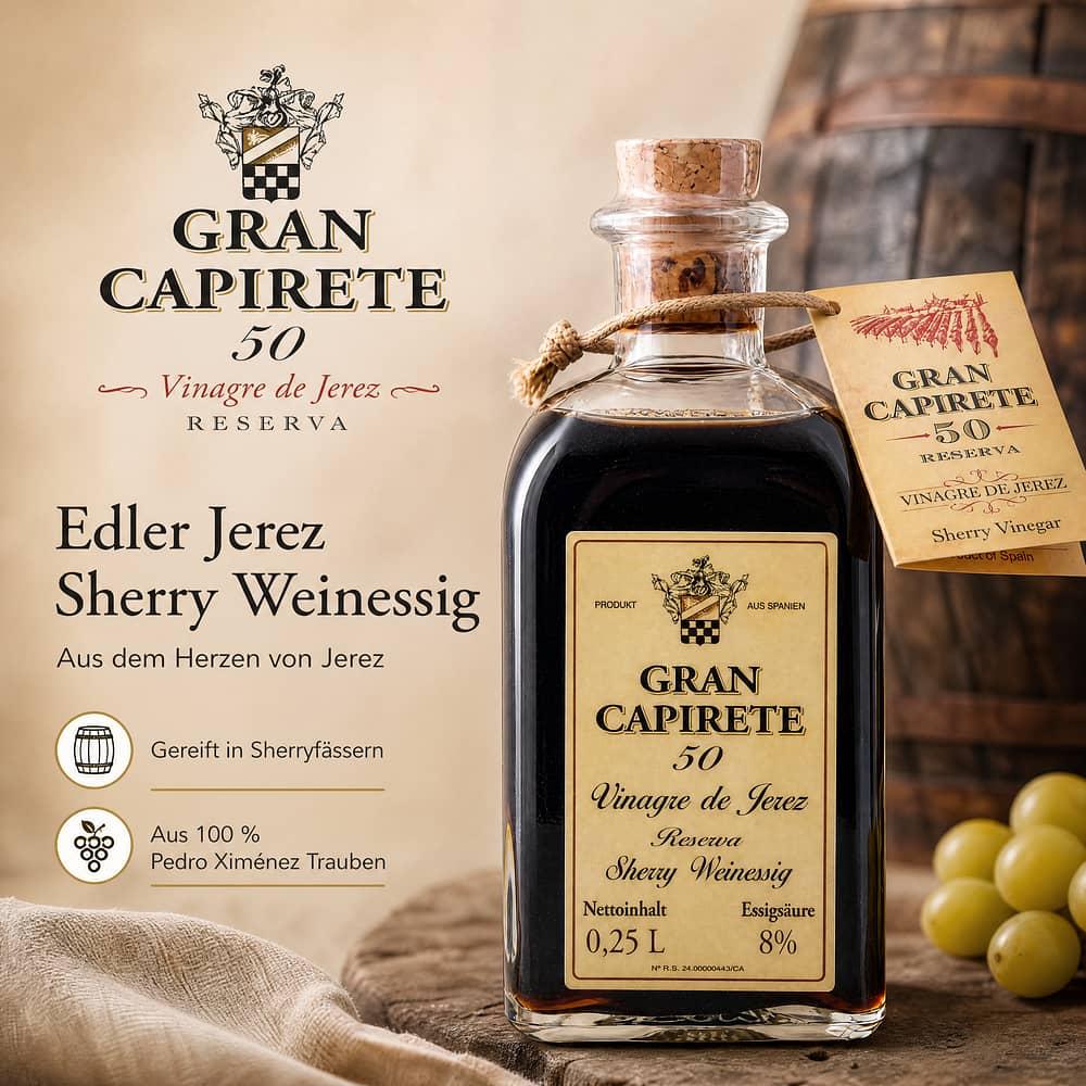 José Páez Lobato Gran Capirete 50 Jerez Sherry Weinessig 0,250 Liter Produktbild
