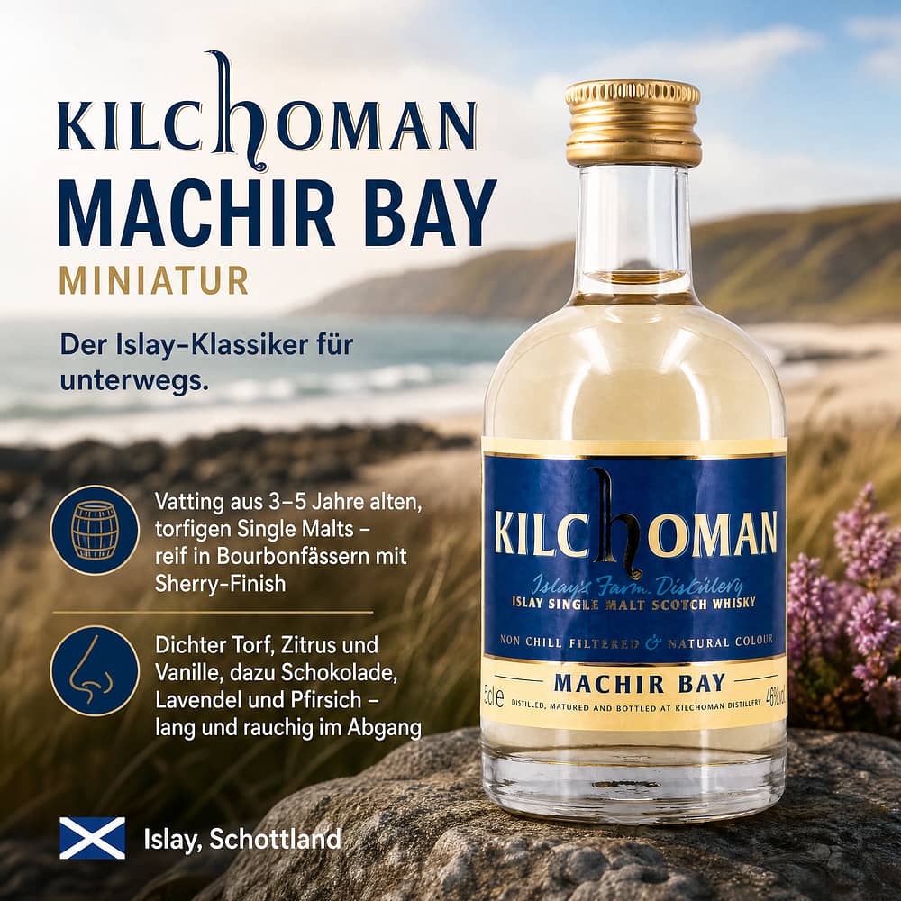 Kilchoman Machir Bay Miniatur 0,050 Liter/ 46.0% vol Produktbild