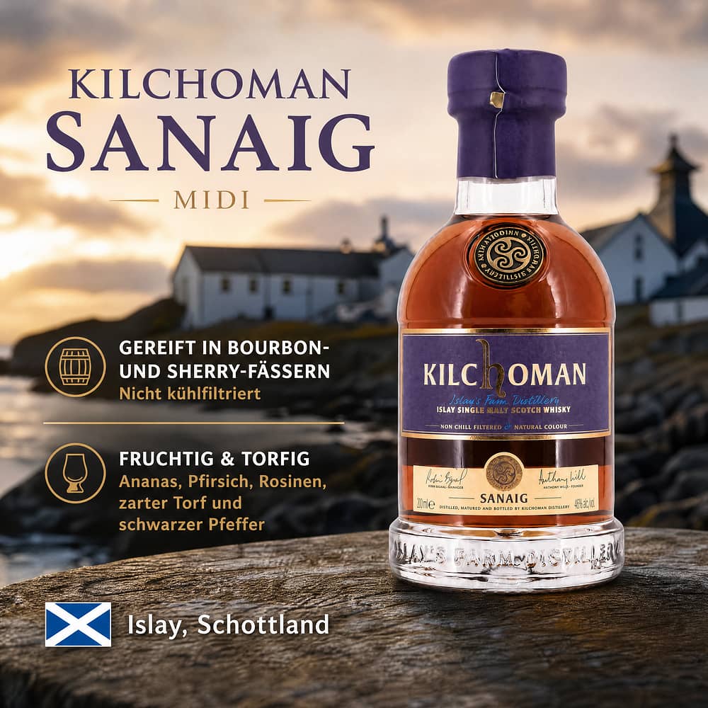 Kilchoman Sanaig Midi 0,20 Liter/ 46.0% vol Produktbild