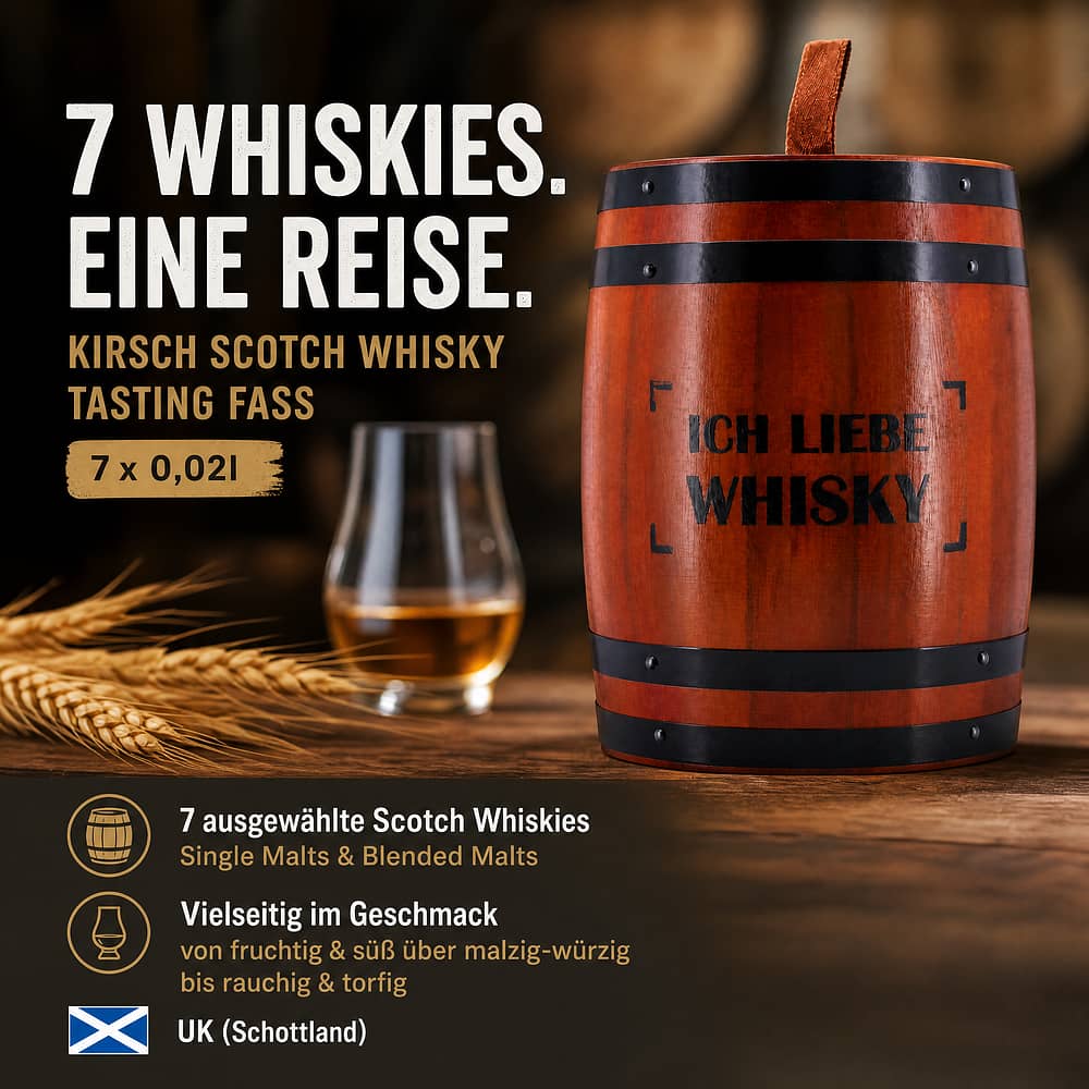 Kirsch Scotch Whisky Tasting Fass 7 x 0,02l 0,140 Liter/ 44.7% vol Produktbild