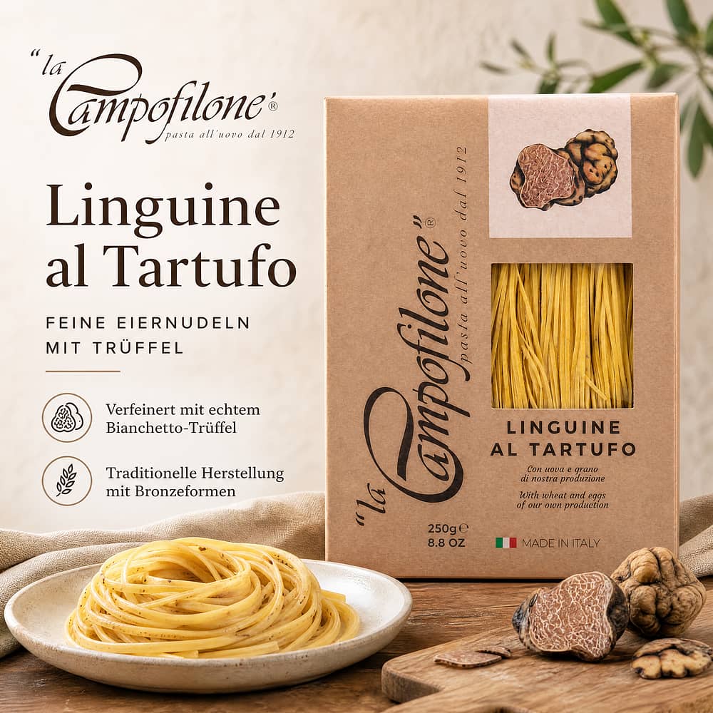 La Campofilone Linguine Eiernudeln mit Trüffel 250 Gramm Produktbild