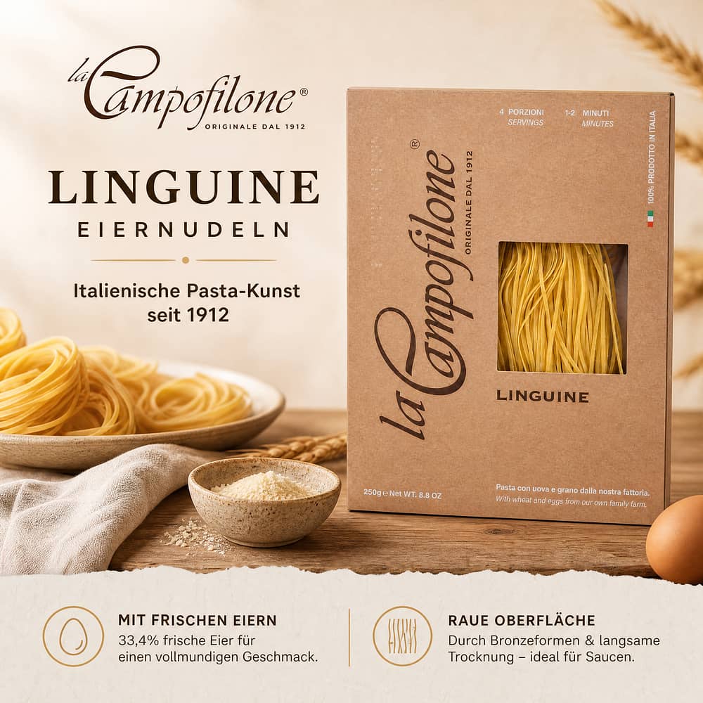 La Campofilone Linguine Eiernudeln 250 Gramm Produktbild