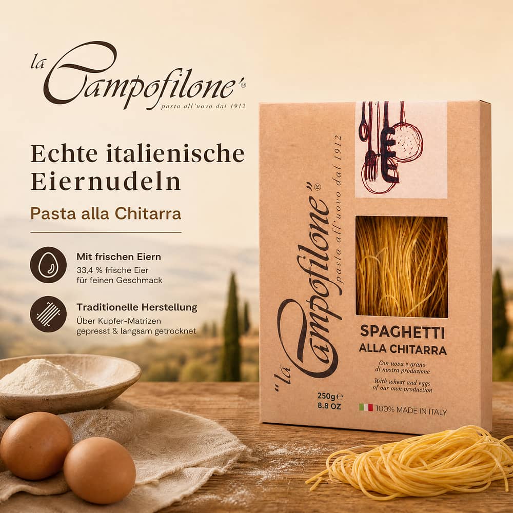 La Campofilone Pasta Alla Chitarra Eiernudeln 250 Gramm Produktbild