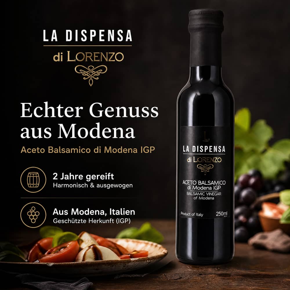 La Dispensa di Lorenzo Aceto Balsamico di Modena IPG 2 Jahre gelagert (Petit version) 0,250 Liter Produktbild
