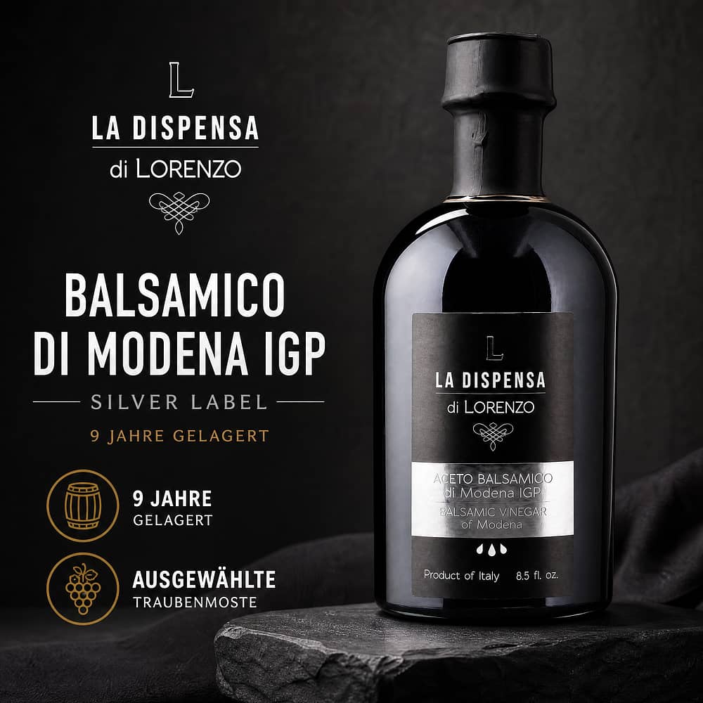 La Dispensa di Lorenzo Aceto Balsamico di Modena I.G.P. Silver Label 9 Jahre gelagert 0,250 Liter Produktbild