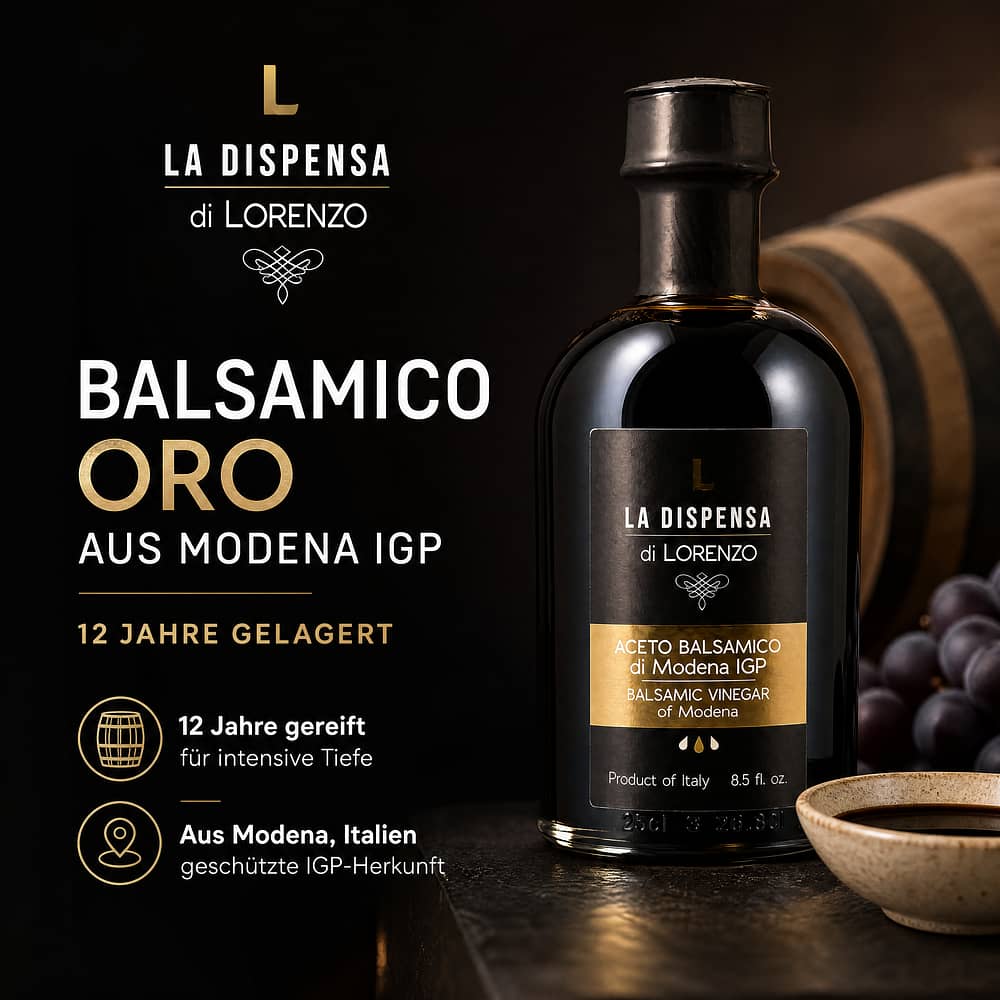 La Dispensa di Lorenzo Aceto Balsamico di Modena I.G.P. Gold Label 12 Jahre gelagert 0,250 Liter Produktbild