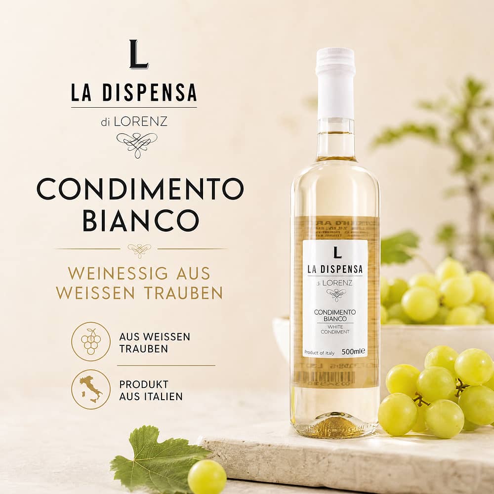 La Dispensa di Lorenzo 'Condimento Bianco' Weinessig aus weißen Trauben 0,50 Liter Produktbild