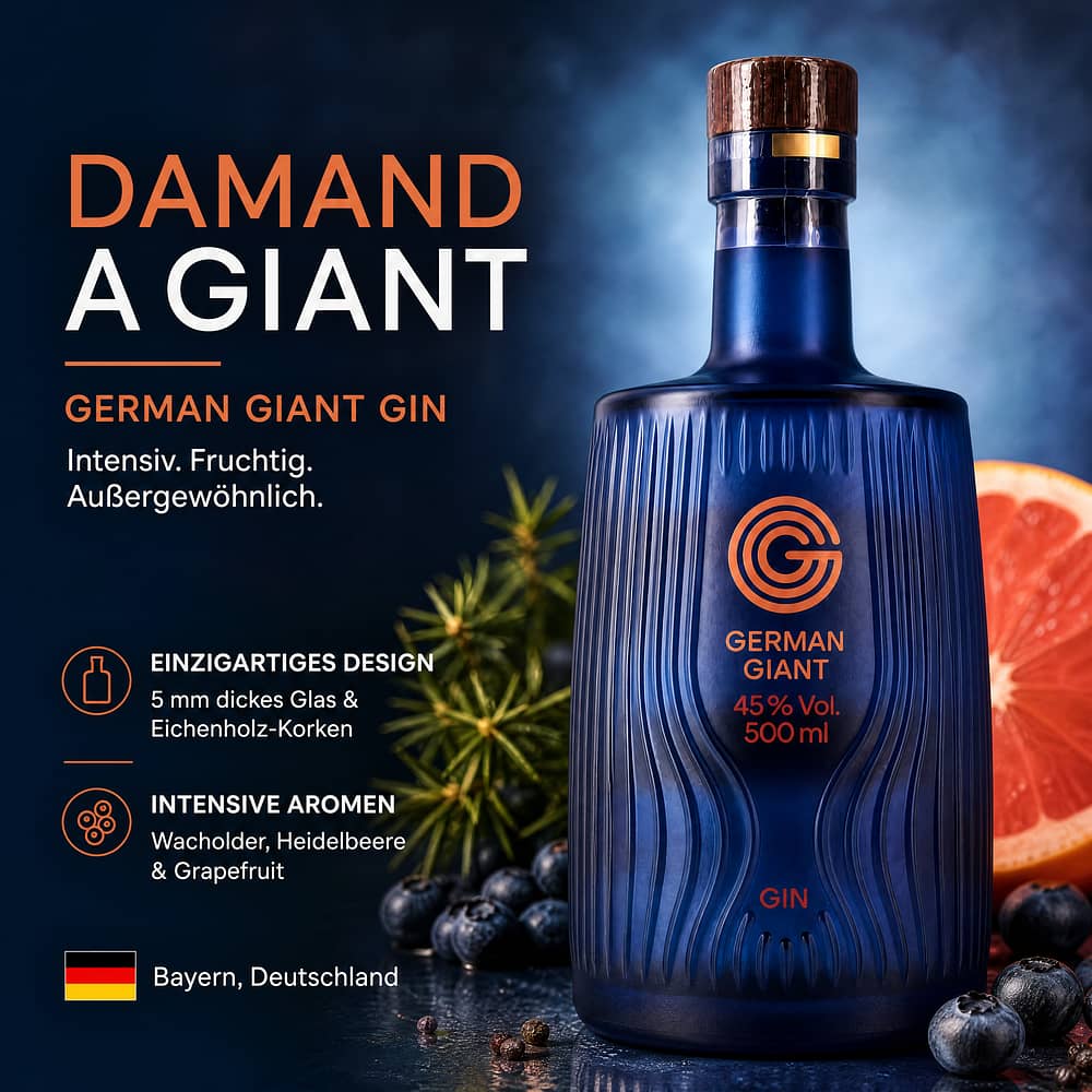 Lantenhammer German Giant Gin Damand a Giant 0,50 Liter/ 45.0% vol Produktbild