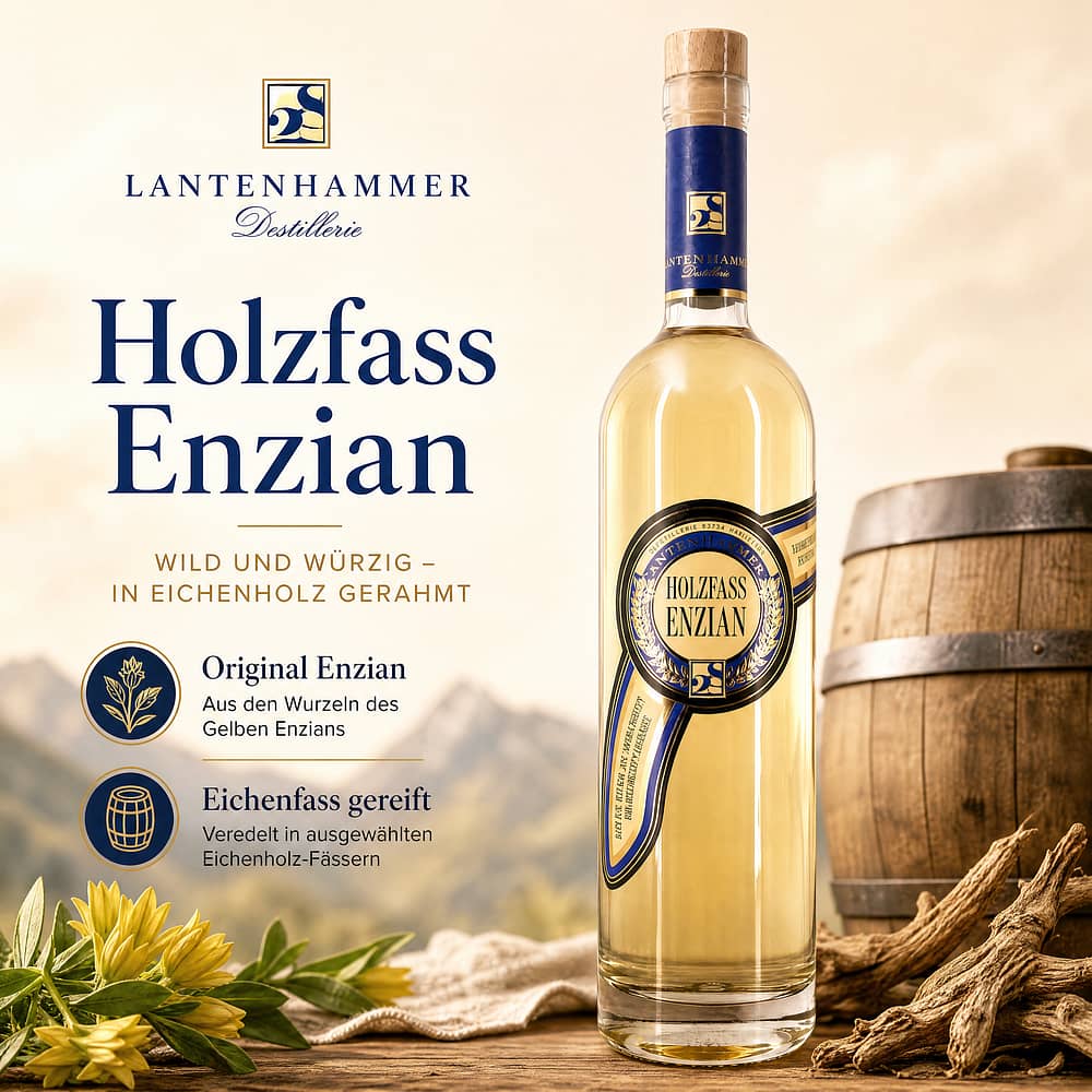 Lantenhammer Holzfass Enzian 0,70 Liter/ 40.0% vol Produktbild
