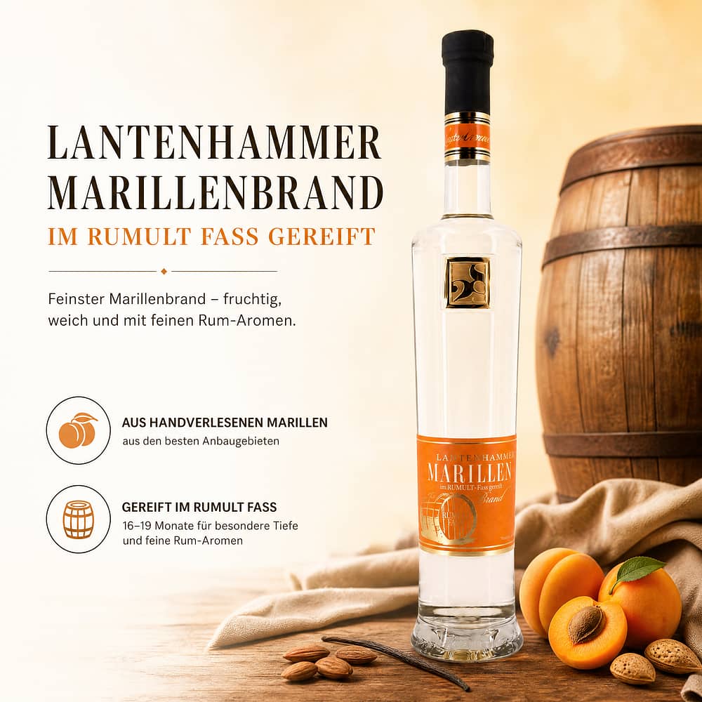 Lantenhammer Marillenbrand im Rumult Fass gereift 0,50 Liter/ 42.0% vol Produktbild