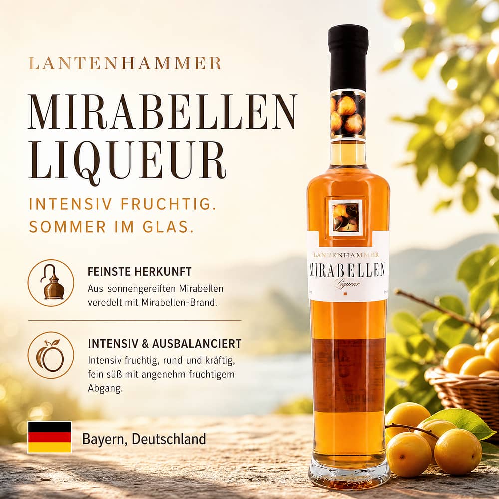 Lantenhammer Mirabellen Liqueur 0,50 Liter/ 25.0% vol Produktbild