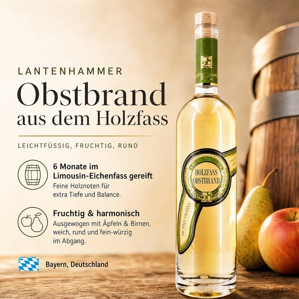 Lantenhammer Obstbrand aus dem Holzfass 0,70 Liter/ 40.0% vol Produktbild