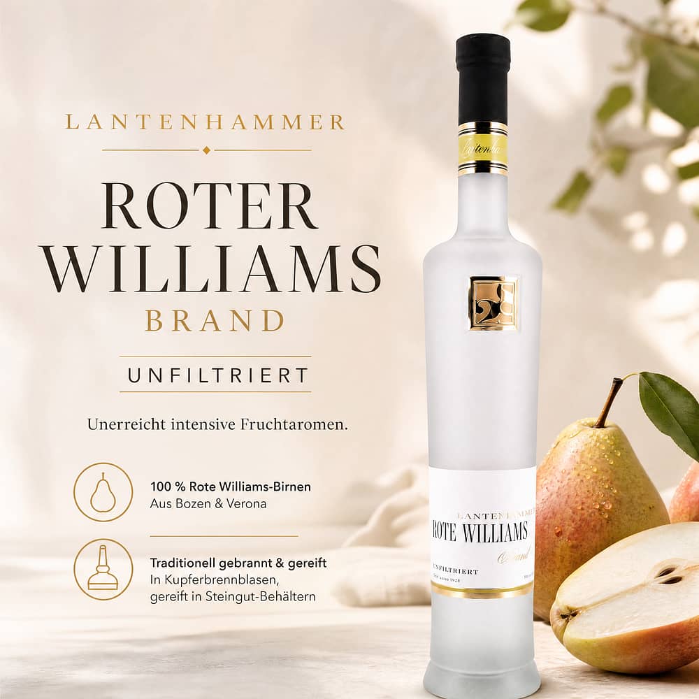 Lantenhammer Roter Williams Brand Unfiltriert 0,50 Liter/ 42.0% vol Produktbild