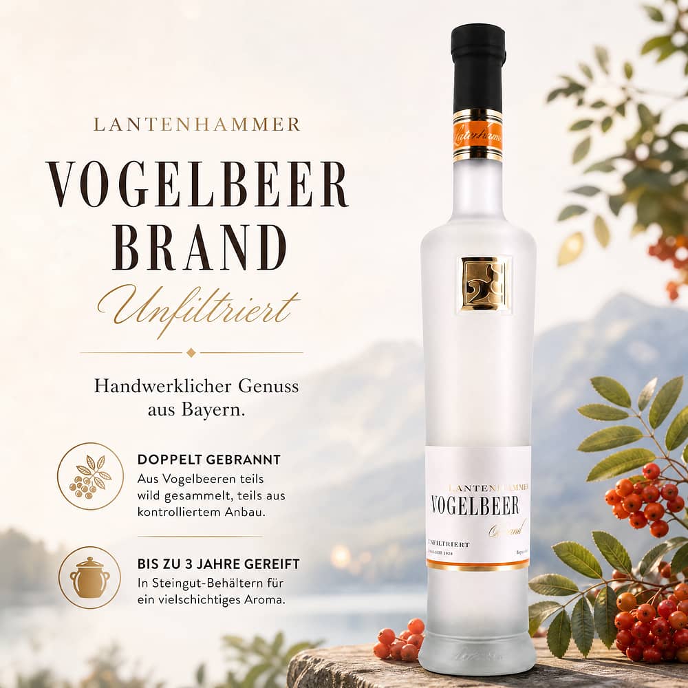 Lantenhammer Vogelbeerbrand unfiltriert 0,50 Liter/ 42.0% vol Produktbild