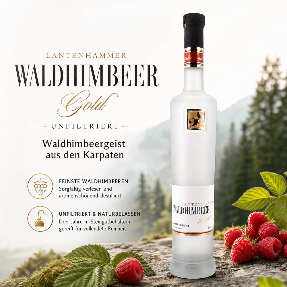 Lantenhammer Waldhimbeergeist unfiltriert 0,50 Liter/ 42.0% vol Produktbild