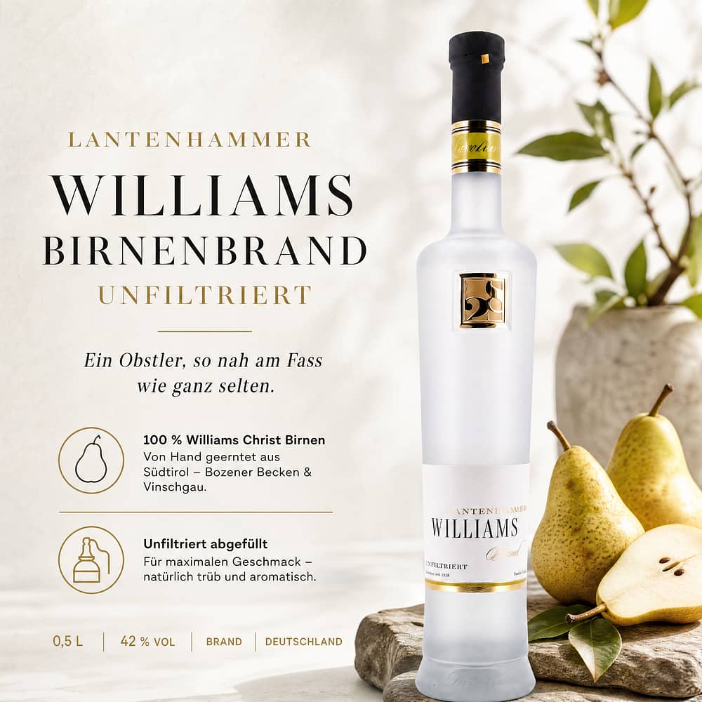Lantenhammer Williamsbirnenbrand unfiltriert 0,50 Liter/ 42.0% vol Produktbild