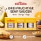 Lazzaris Salse Dolci & Piccanti Trio Senf-Sauce (Birne, Feige, Orange) 3 x 50 g 150 Gramm Vorschau