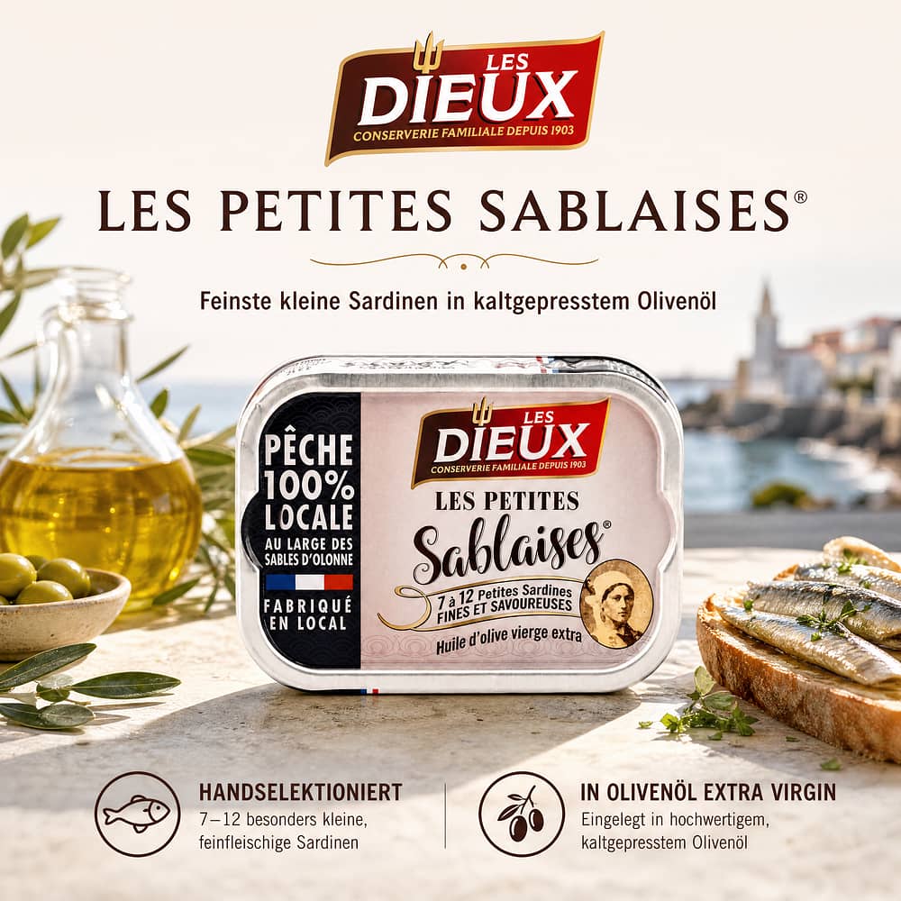 Le Trésor des Dieux Kleine Sardinen ´Les Petites Sablaises´ 115g 86,30 Gramm Abtropfgewicht Produktbild