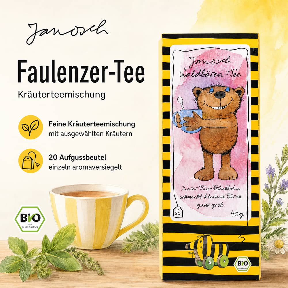 Lebensbaum Janosch Faulenzer-Tee Kräuterteemischung 30 Gramm Produktbild
