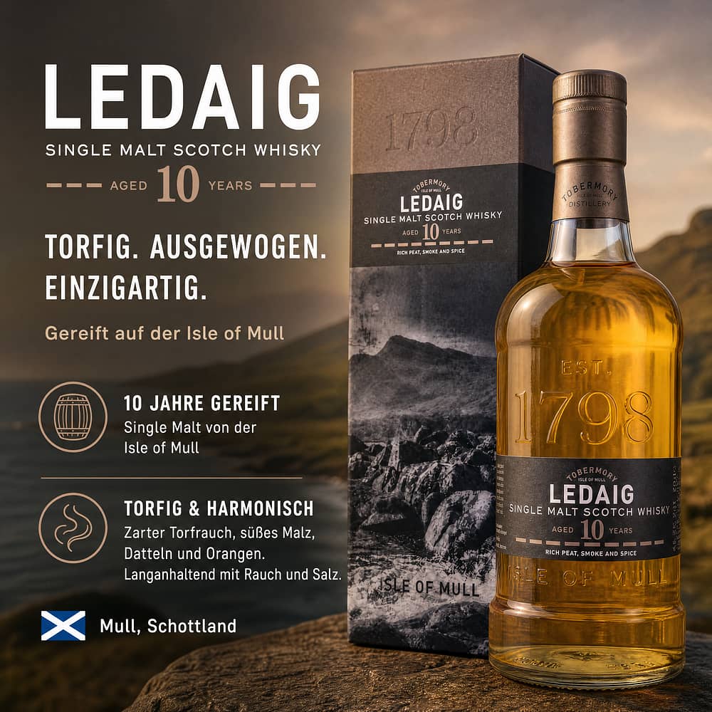 Ledaig 10 Jahre 0,70 Liter/ 46.3% vol Produktbild